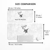 Trust the process paper plane Desk Mat | Desk Pad | Mouse Pad