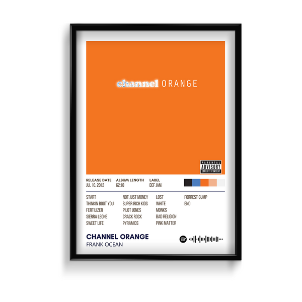 Channel Orange by Frank Ocean Album Poster