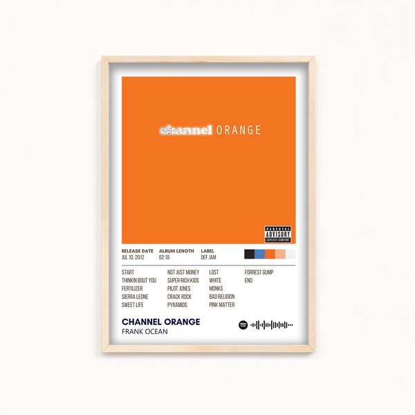 Channel Orange by Frank Ocean Album Poster
