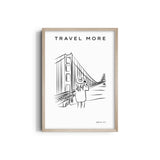 Golden Gate bridge Modern Line Wall Art