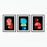 Set of 3 Geometric Modern Wall Art