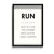 Run Definition Poster