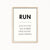 Run Definition Poster – The Mortal Soul