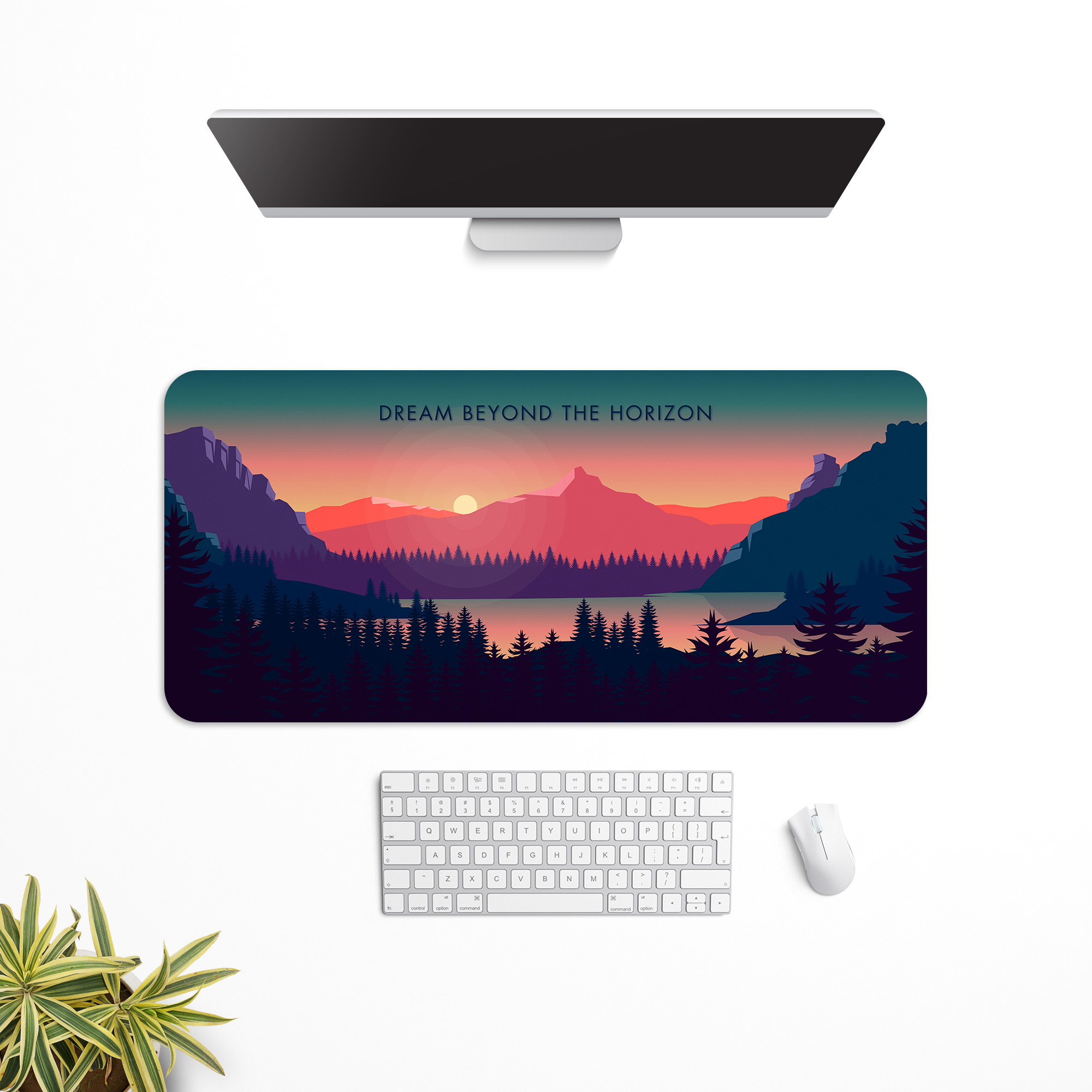 Dream beyond the horizon Desk Mat | Desk Pad | Mouse Pad
