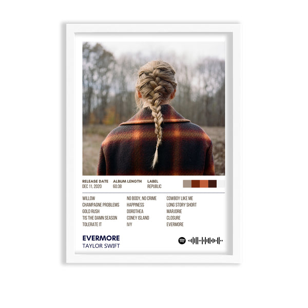 Evermore by Taylor swift Album Poster