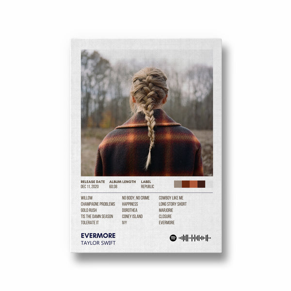 Evermore by Taylor swift Album Poster