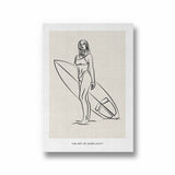 Surfer Modern Line Wall Art