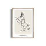 Surfer Modern Line Wall Art