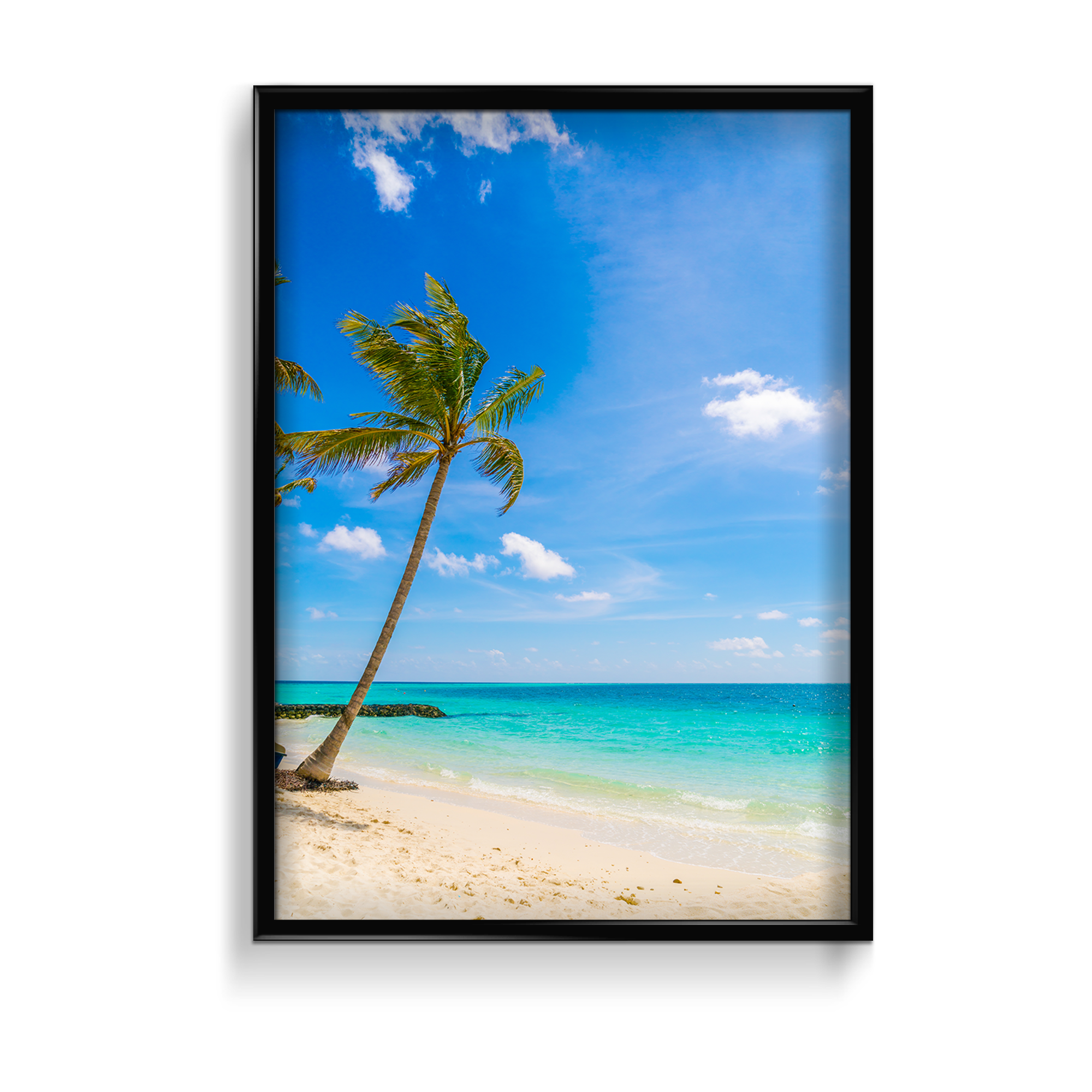 Coconut trees on the beach Wall Art