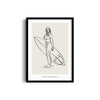 Surfer Modern Line Wall Art