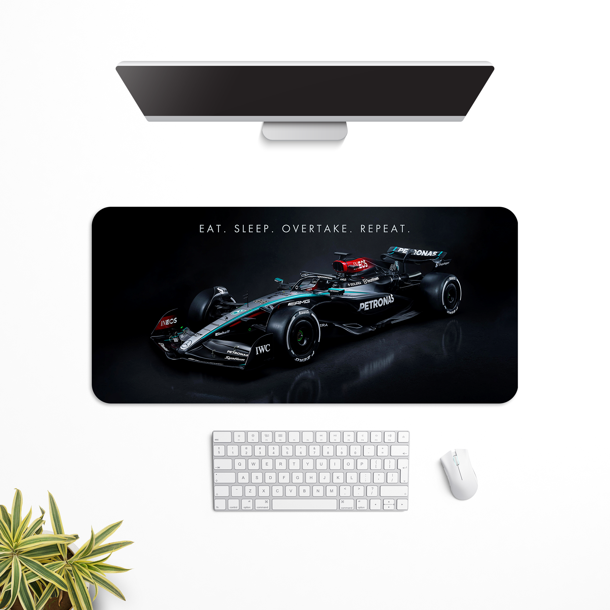 Mercedes-AMG Petronas F1 Car Desk Mat | Desk Pad | Mouse Pad
