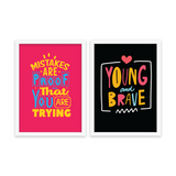 Set of 2 Vibrant Quotes Posters