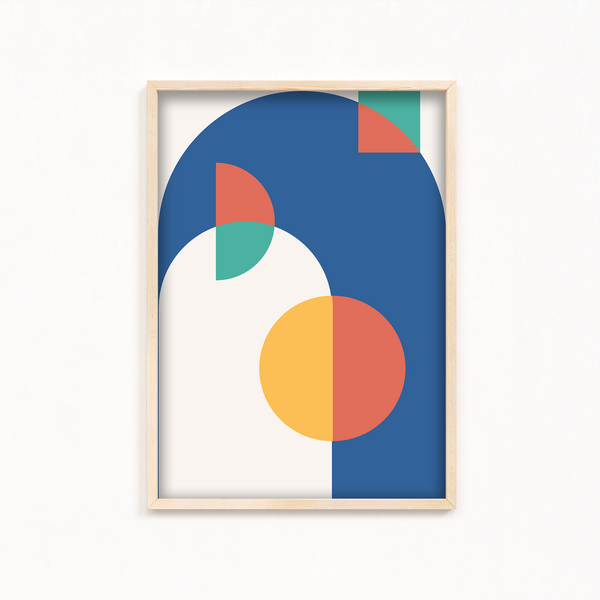 Courteous Liberty Abstract Geometric Modern Wall Art