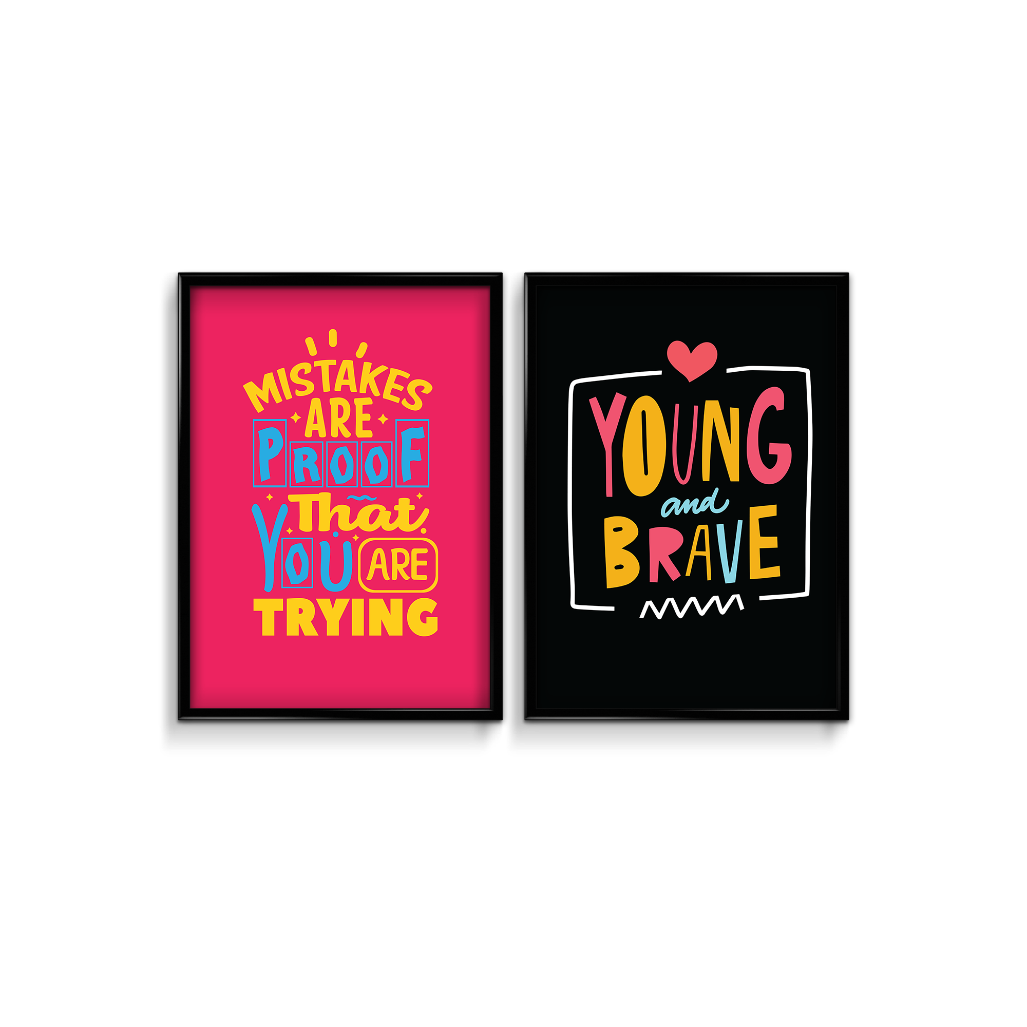 Set of 2 Vibrant Quotes Posters