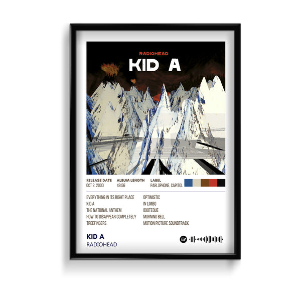 Kid A by Radiohead Album Poster