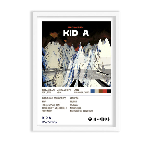 Kid A by Radiohead Album Poster