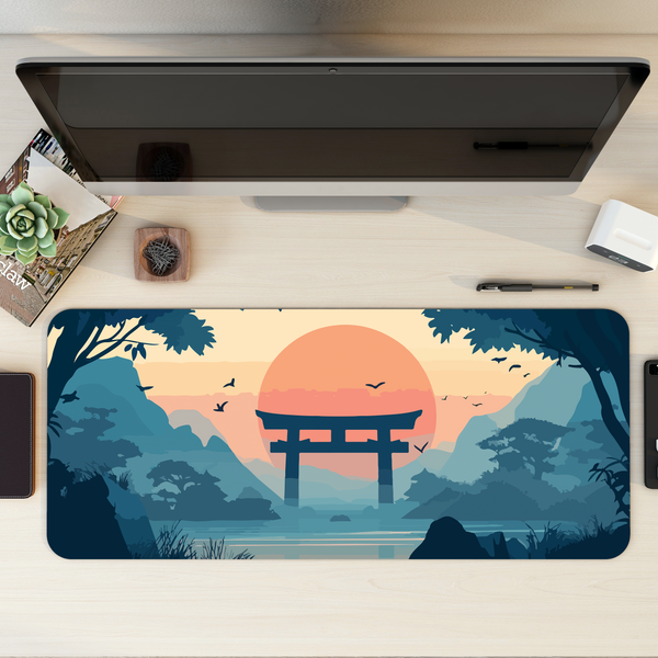 Beautiful Japanese Landscape Desk Mat | Desk Pad | Mouse Pad