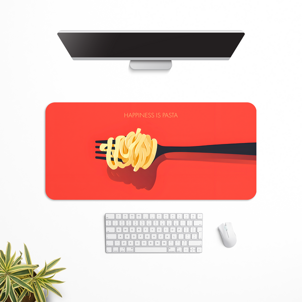 Happiness is Pasta Desk Mat | Desk Pad | Mouse Pad