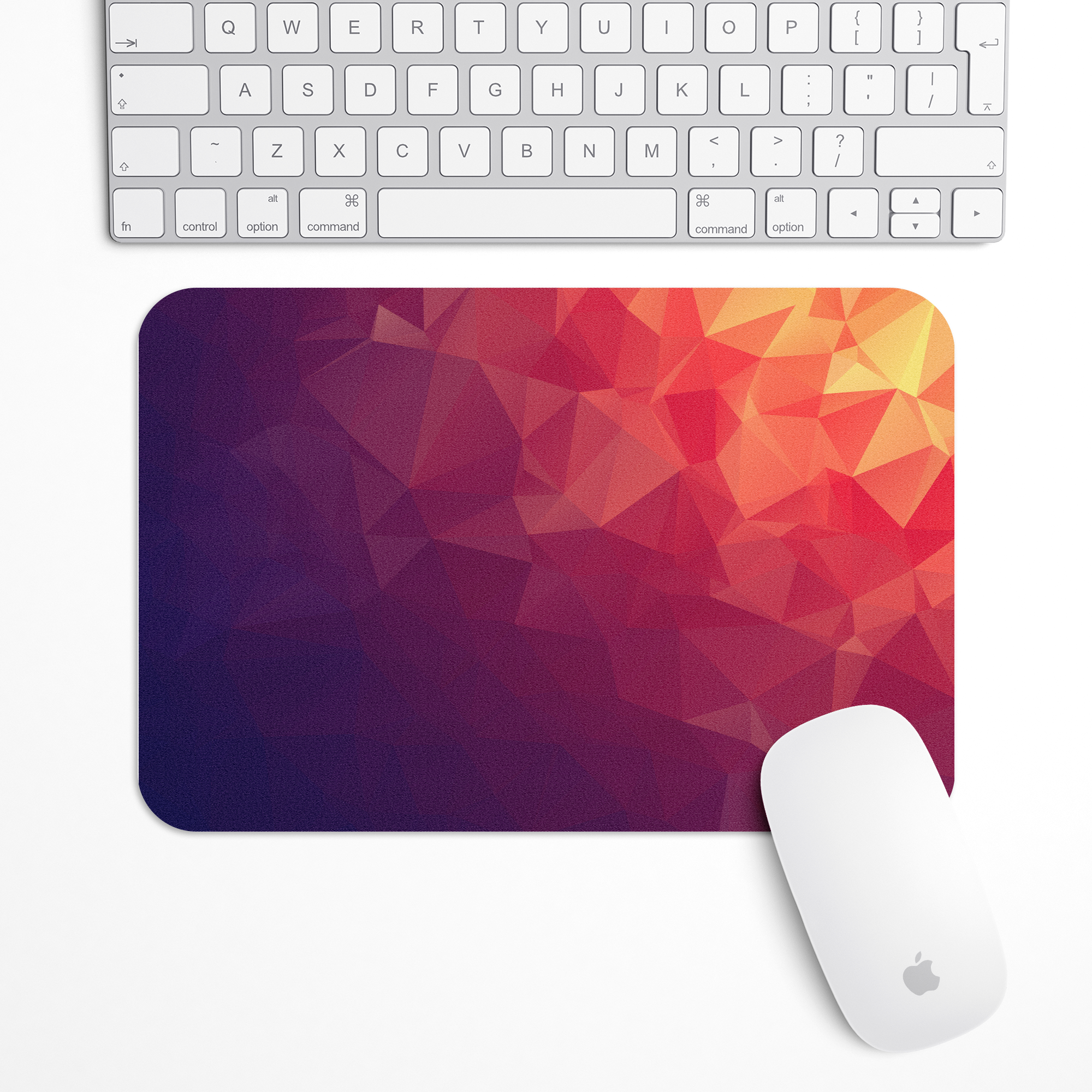 Red - Yellow Abstract Pattern Gaming Mouse Pad