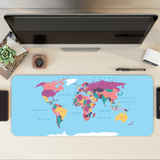 World Map Desk Mat | Desk Pad | Mouse Pad
