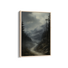 Nocturnal Highlands: Celestial Canopy and Silhouetted Evergreens Wall Art