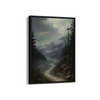 Nocturnal Highlands: Celestial Canopy and Silhouetted Evergreens Wall Art
