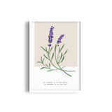 Lavender Botanical Modern Wall Art