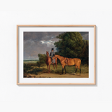 Groom Mounted on a Chestnut Hunter Wall Art
