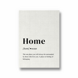Home Definition Style Wall Art