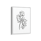 Monochrome Blossom Dancing Wall Art