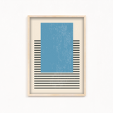 Sea Blue Geometric Modern Wall Art