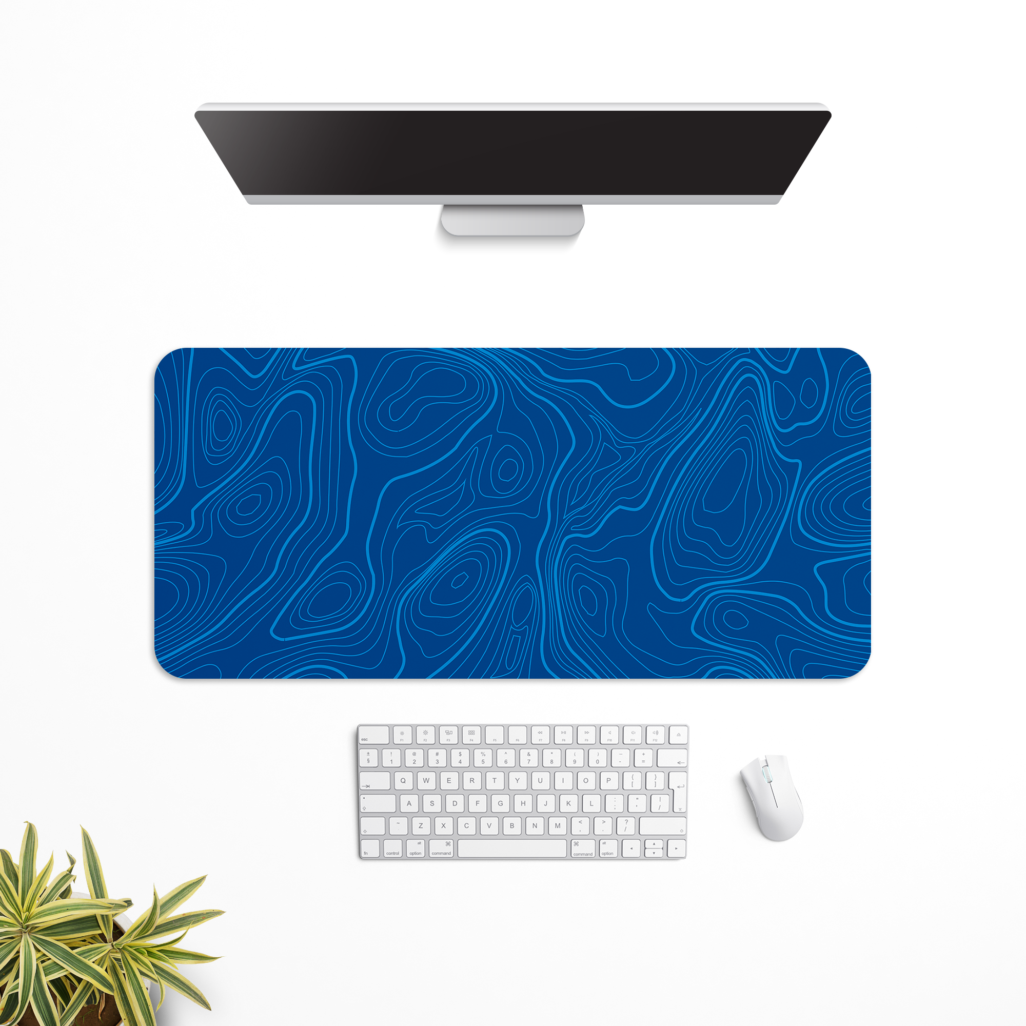 Abyssal Wave Topography Desk Mat | Desk Pad | Mouse Pad