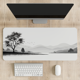 Grey Horizon Monochrome Desk Mat | Desk Pad | Mouse Pad