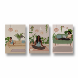 Set of 3 Kind Women Modern Wall Art