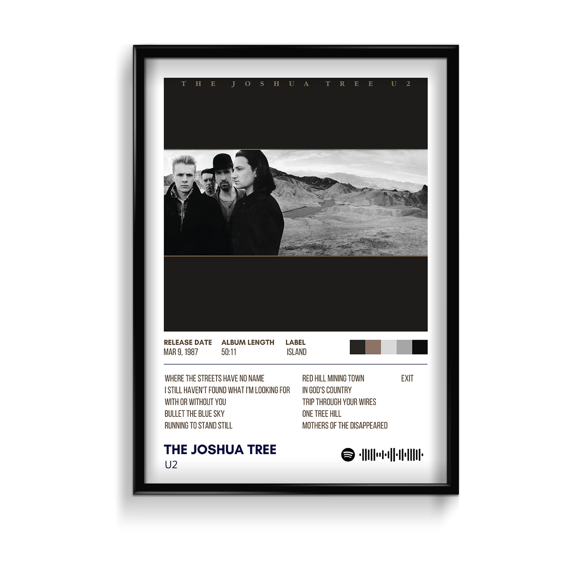 The Joshua tree by U2 Music Album Poster