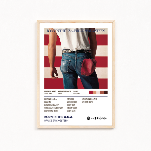 Born in the U.S.A by Bruce Springsteen Music Album Poster