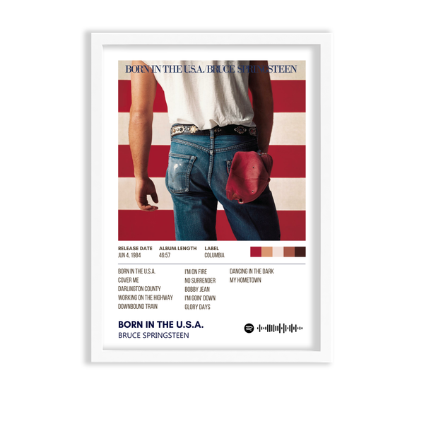 Born in the U.S.A by Bruce Springsteen Music Album Poster