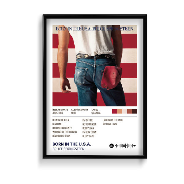 Born in the U.S.A by Bruce Springsteen Music Album Poster