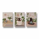 Set of 3 Kind Women Modern Wall Art