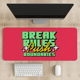Break Rules Push Boundaries Desk Mat | Desk Pad | Mouse Pad