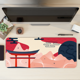 Modern Torii Waves Desk Mat | Desk Pad | Mouse Pad