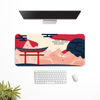 Modern Torii Waves Desk Mat | Desk Pad | Mouse Pad