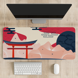 Modern Torii Waves Desk Mat | Desk Pad | Mouse Pad
