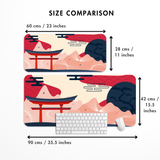 Modern Torii Waves Desk Mat | Desk Pad | Mouse Pad