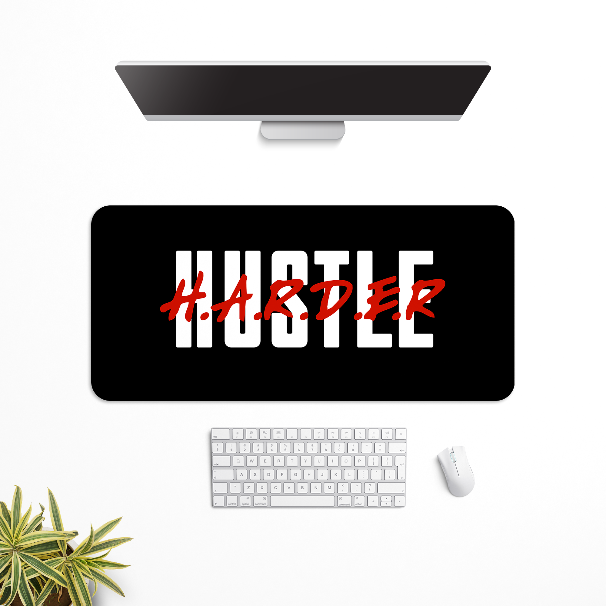 Hustle Harder Desk Mat | Desk Pad | Mouse Pad