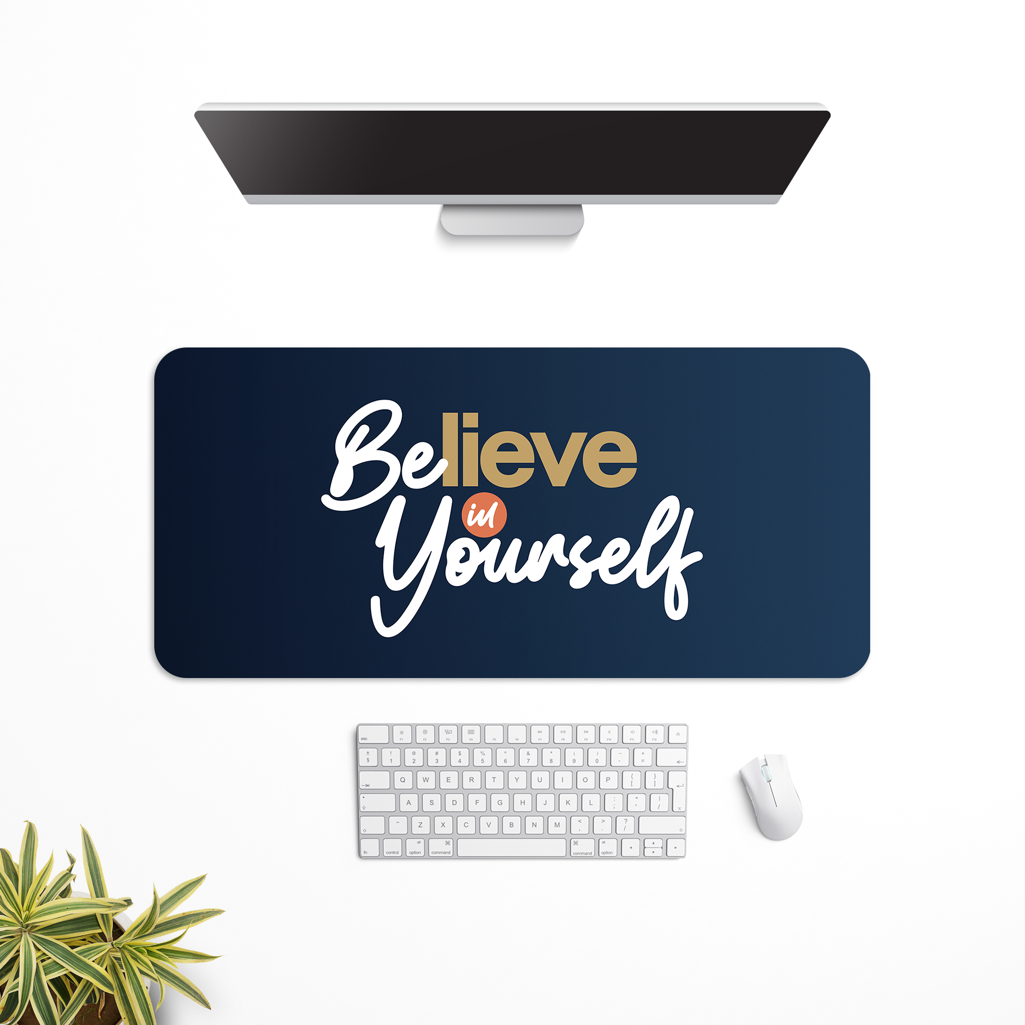 Believe in Yourself dark Desk Mat | Desk Pad | Mouse Pad