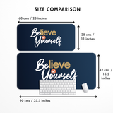 Believe in Yourself dark Desk Mat | Desk Pad | Mouse Pad
