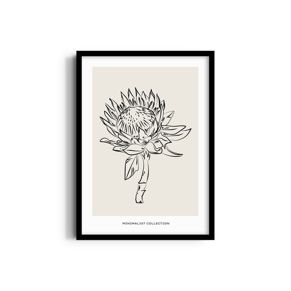 Sunflower Modern Line Wall Art