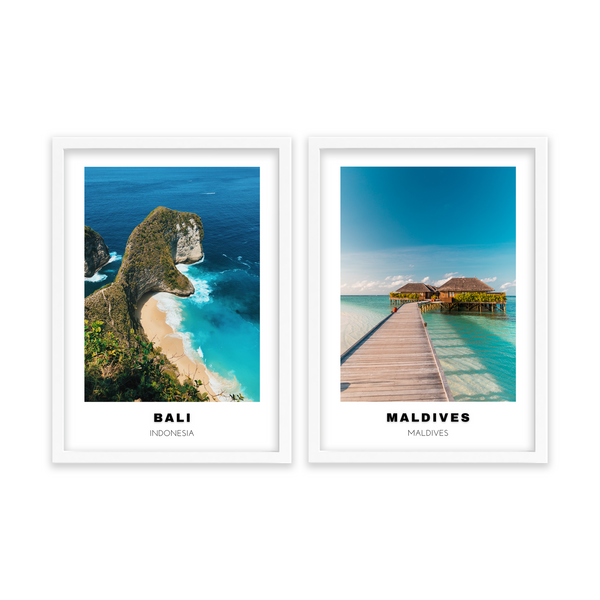 Bali & Maldives Set of 2 Posters