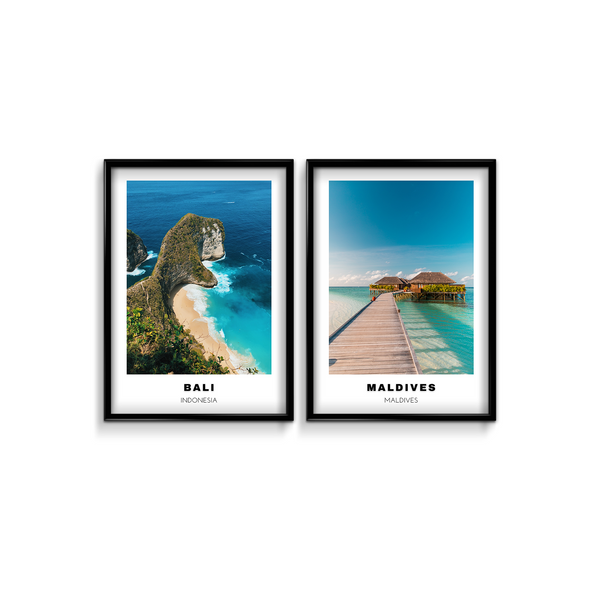 Bali & Maldives Set of 2 Posters